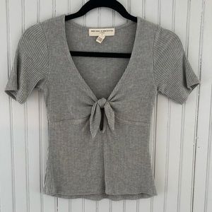 UO Grey Tie Top